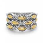 Firefly Yellow Gold Triple Band Ring