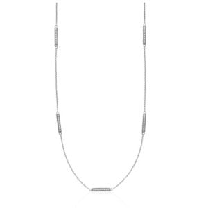 Open Marquise Diamond Station Necklace