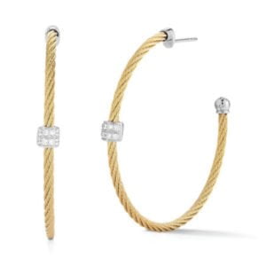 ALOR Yellow Cable Classique Earrings 03-37-S178-11